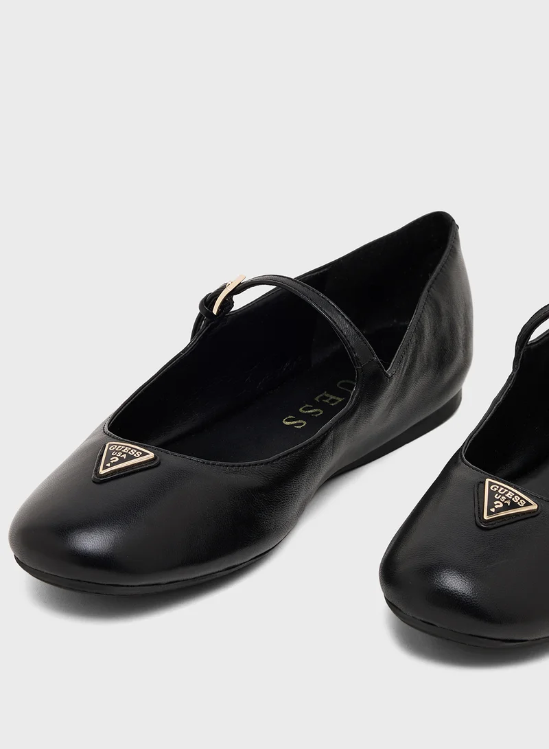 GUESS Close Toe Ankle Strap Ballerinas