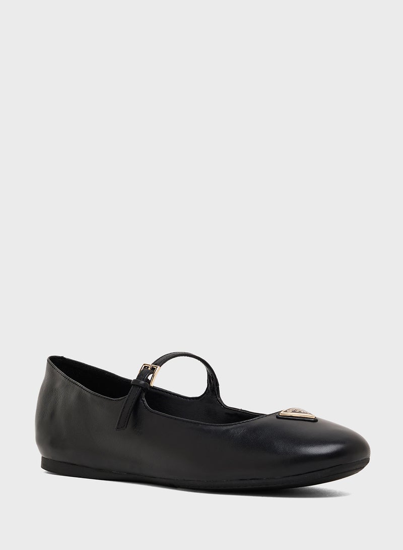 GUESS Close Toe Ankle Strap Ballerinas  - Image 2