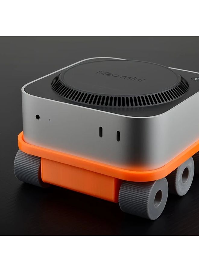 Apple Mac Mini M4 Desktop Cooling Stand White 10 13 Inches Futuristic Design With Wheels - Image 5