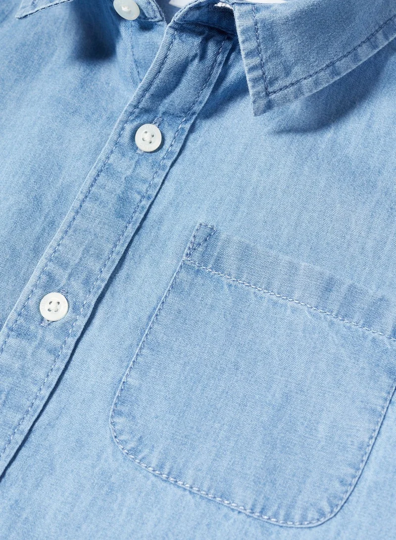 مانجو Kids Light Wash Denim Shirt