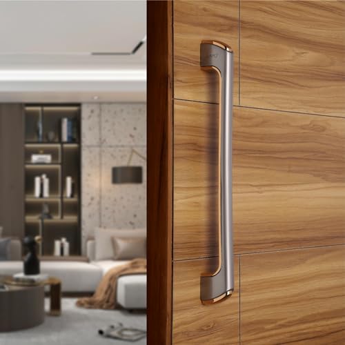 LAPO Pull Handle for Main Door | 14 Inch Pull Push Bar for Office| Ideal for Home Hotel Office Entrance| Rose Gold Finish | Well Suited for Wooden & Glass Doors| Fits 30–100mm Door| 3 Year Warranty - Image 1