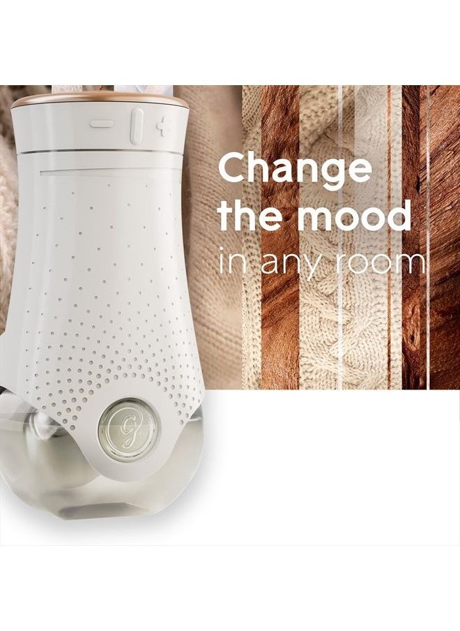 Glade PlugIns Refills Air Freshener Starter Kit, Scented and Essential Oils for Home and Bathroom, Cashmere Woods, 4.02 Fl Oz, 2 Warmers + 6 Refills  - Image 2