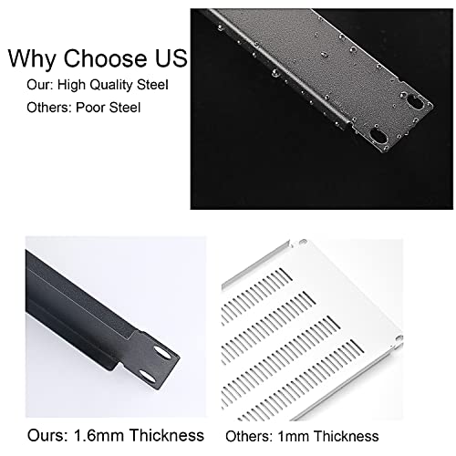 Suprwin XLR HDMI Audio Rack Mount Panel, Hinged D-Series Punched Metal HDMI Rack Mount Connectors for 19" Enclosure Server Computer Equipment Studio (16 Port, 1U, 12 Port) - Image 5