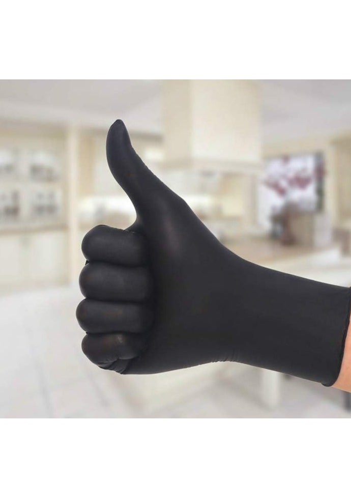 SKP Plastic Vinyl Gloves Black Small Size (70 pcs)  - Image 3
