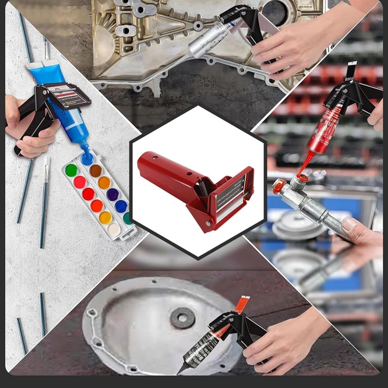 aqxreight RTV Tube Squeezer Tool Efficient Easy to Control 2.5in Industrial Size RTV Silicone Tube Extrusion Dispenser Tool (Red) - Image 4
