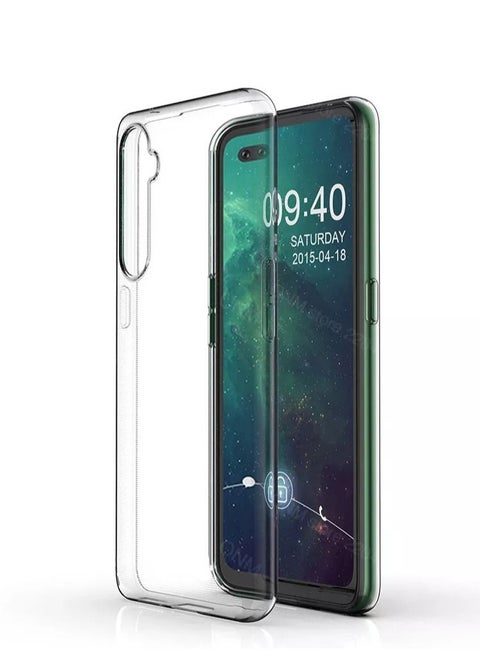 غطاء جراب زاوية ناعم من مادة TPU لهاتف Realme X50 Pro 5G شفاف