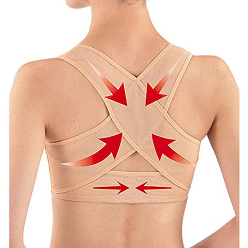 2pcs Women Figure Back Posture Hunchback Relief Humpback Brace Chest Support for Woman - Size XL(Skin-Color) - Image 3