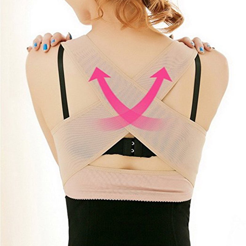 2pcs Women Figure Back Posture Hunchback Relief Humpback Brace Chest Support for Woman - Size XL(Skin-Color) - Image 4