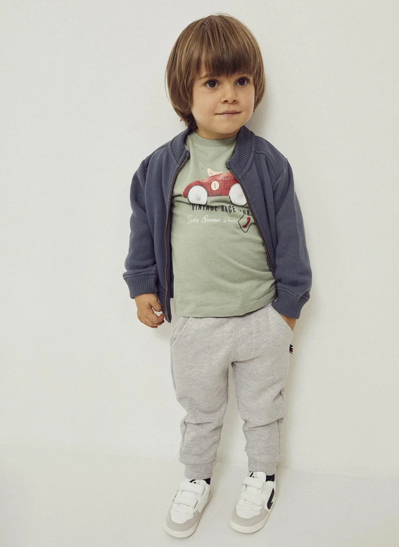 Zippy Long-Sleeve Cotton T-shirt for Baby Boys 'Racing Car', Green