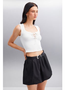 GRIMELANGE Paolina Women's Crop Ecru Blouse  - Image 3