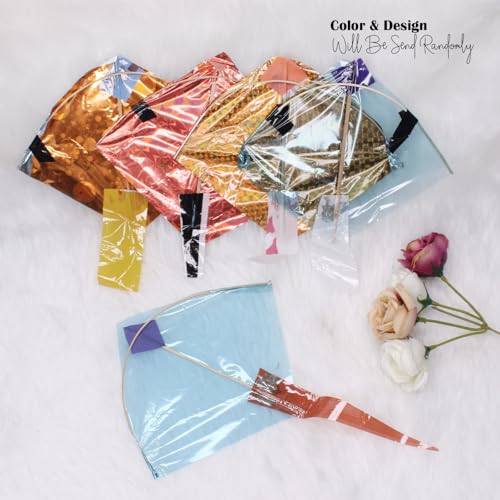Ekan Kite Cheel Patang Traditional Set of 60Pcs Lohri/Makar Sankranti Decorations Items Kites (Multicolour) - Image 3