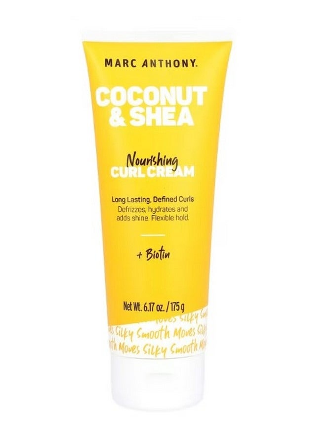 MARC ANTHONY كريم مغذي للشعر المجعد بجوز الهند وزبدة الشيا 6.17 أونصة سائلة (175 مل) - Image 1