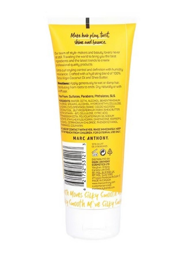 MARC ANTHONY كريم مغذي للشعر المجعد بجوز الهند وزبدة الشيا 6.17 أونصة سائلة (175 مل) - Image 2