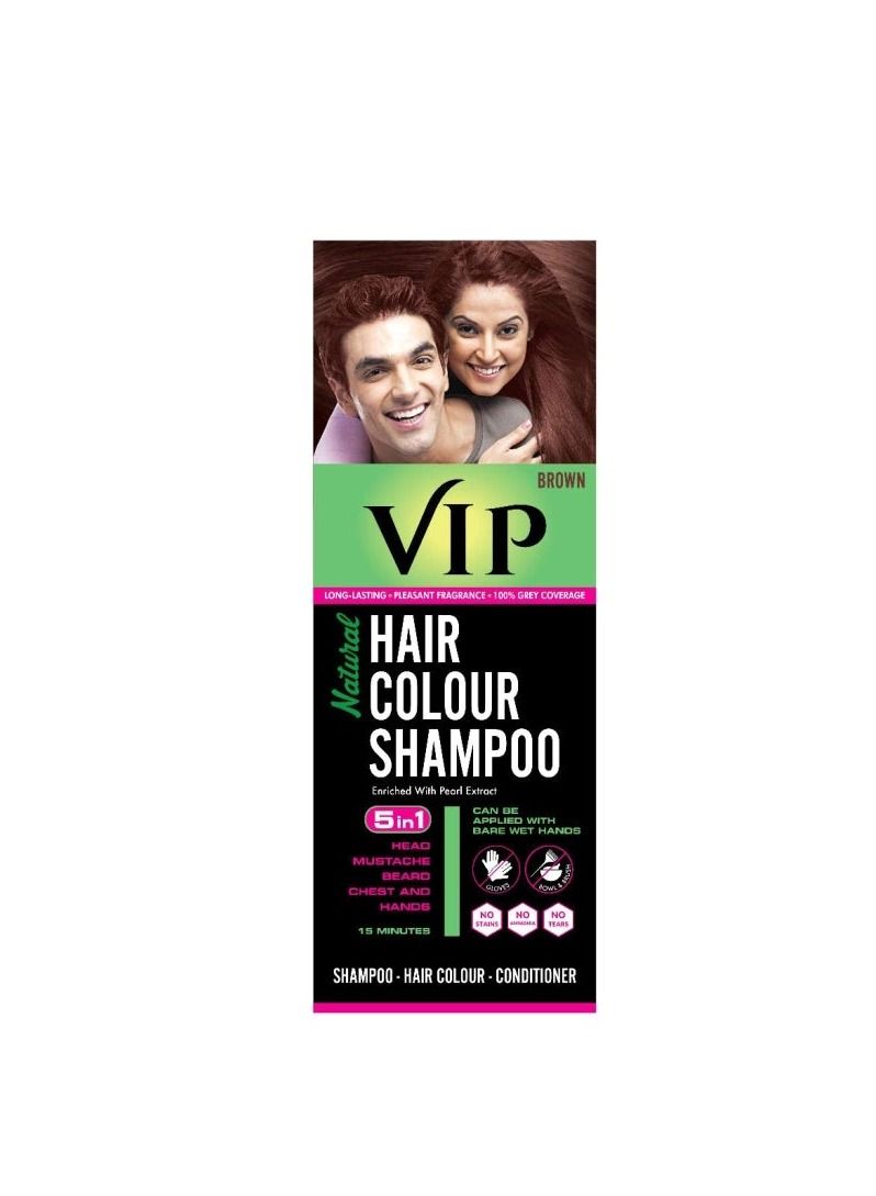 في آي بي Hair Color Shampoo Brown 180ml - Image 1