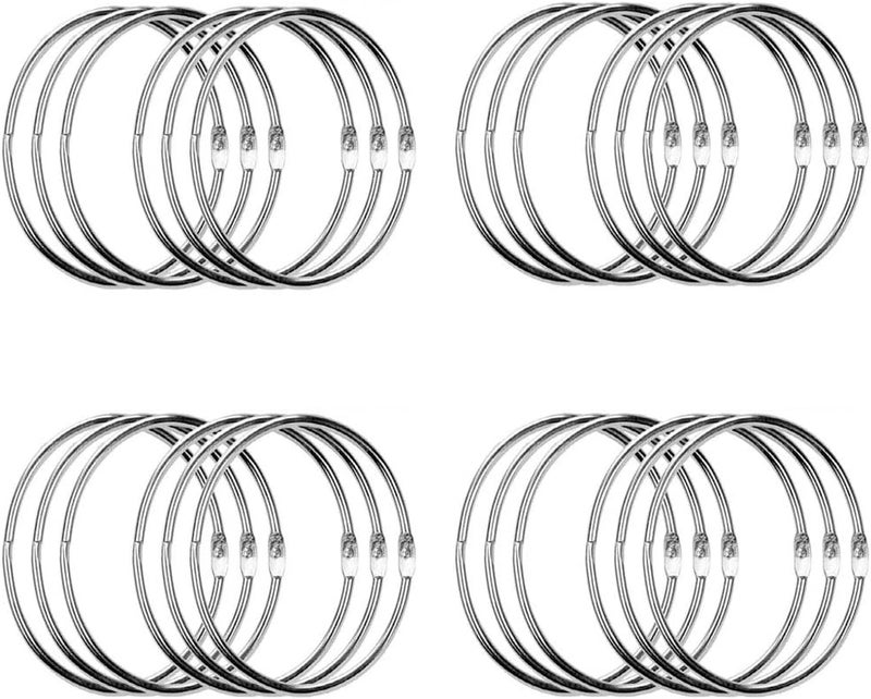 Simetufy 3 Inch Binder Rings, 24 Pcs Metal Office Shcool Notebook Rings Bluk, Large - Image 1