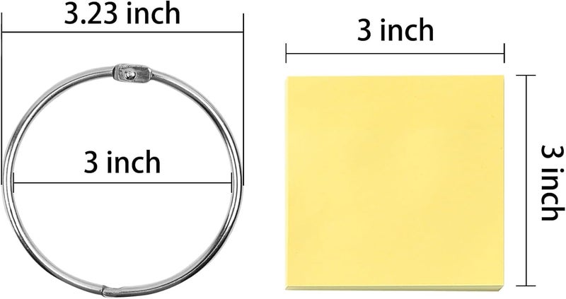 Simetufy 3 Inch Binder Rings, 24 Pcs Metal Office Shcool Notebook Rings Bluk, Large - Image 3
