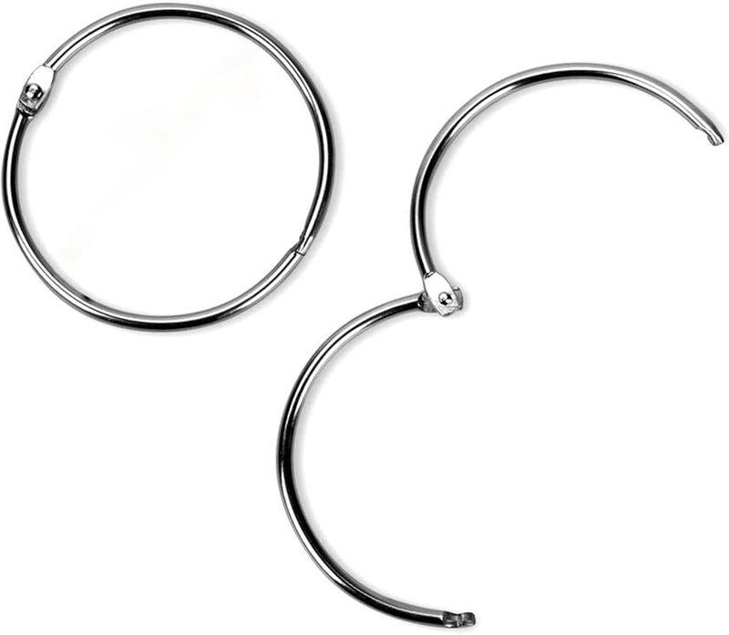 Simetufy 3 Inch Binder Rings, 24 Pcs Metal Office Shcool Notebook Rings Bluk, Large - Image 4