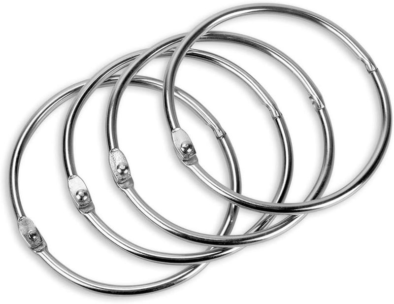 Simetufy 3 Inch Binder Rings, 24 Pcs Metal Office Shcool Notebook Rings Bluk, Large - Image 2