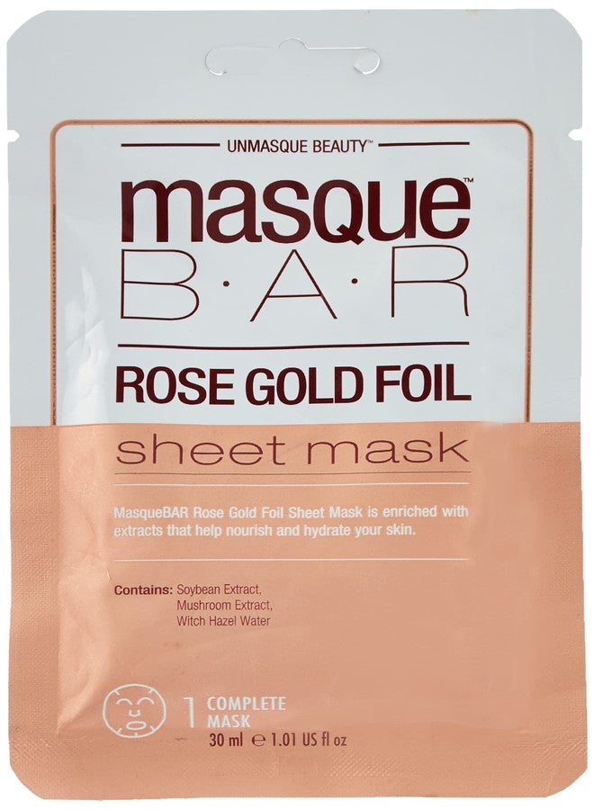 Masque Bar Rose Gold Foil Sheet Mask - 1.01 Fluid Ounce - Image 1