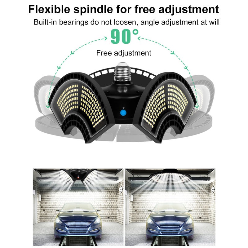 Garage Light Waterproof Collapsible Transformable Warehouse Factory Canopy Lights - Image 3