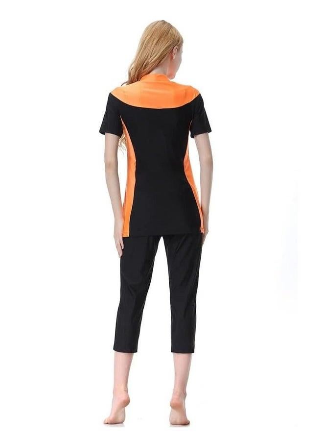 3PCS Women Modest Muslim Swimsuit, Short Sleeves Swimsuits, Full Covered Swimwear, Beachwear, Swimming Swim Suit - Image 2