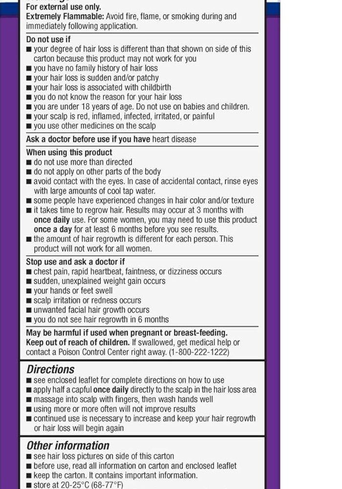 Equate Hair Regrowth Treatment for Women - 2oz Minoxidil Topical Solution USP, 2% - Image 3