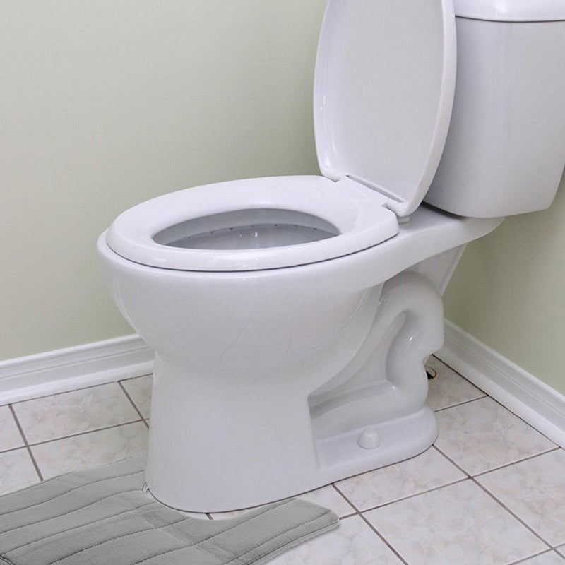 🚽 حصيرة أرضية إسفنج الذاكرة للمرحاض 50 60 سم رمادي داكن مقاومة للانزلاق - Image 2