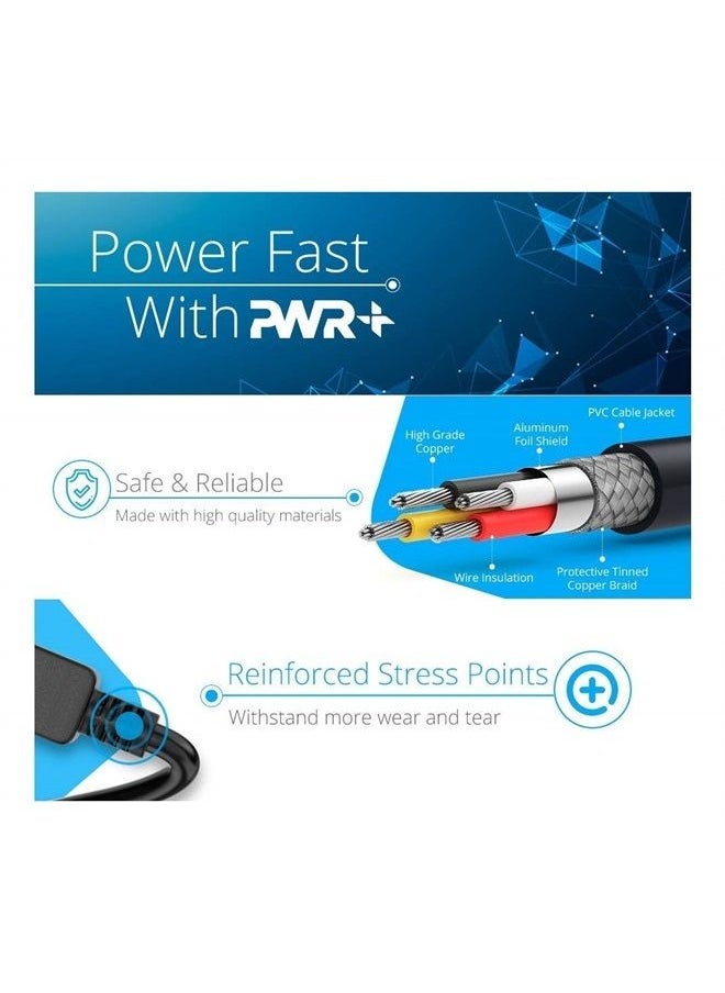 PWR+ - 6.5 Ft Samsung-Galaxy-Tab Tablet-USB-Charging Sync-Data-Cable-30-Pin for Galaxy-Tab-2 10.1 8.9 7.7 7.0 Plus; Note-10.1-GT-N8013-GT-P5113 SGH-I497 SCH-I915 GT-P3113 GT-P3100 SCH-I705 GT-P7510 - Image 1
