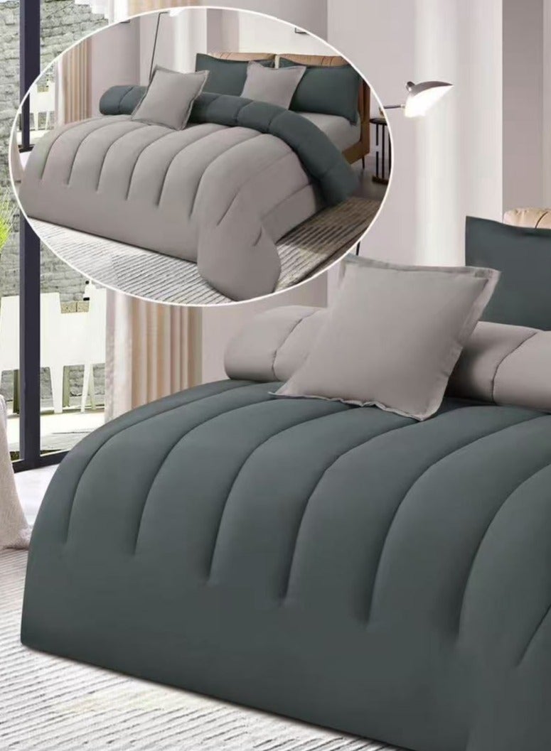 Ming Li Comforter Set Bedspread 6 Pieces Medium Filling Two Sides Microfiber 230x250 cm  - Image 2