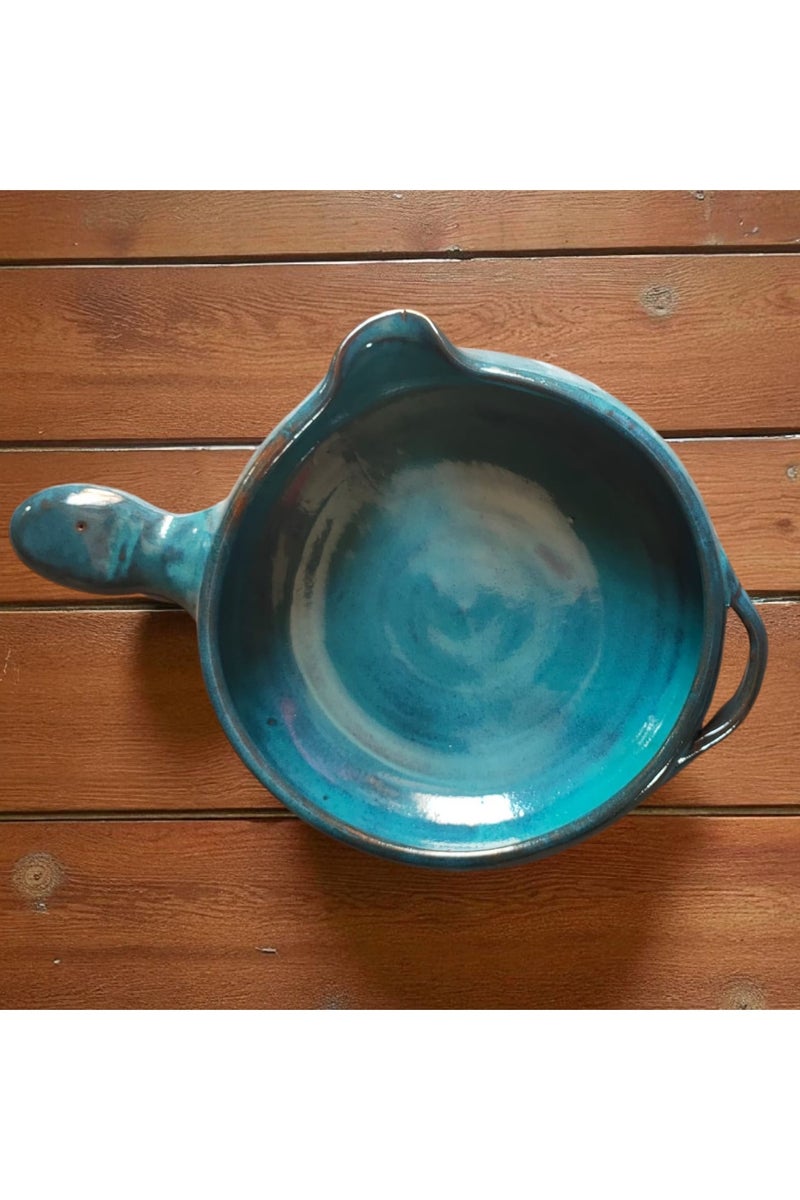 كلور زون بوتري قلايه - بوله من الفخار و الخزف تستخدم الميكروويف و داخل الافران وتسخدم للشوربه متعدد الاستخدام -مقاس ١٧ سم - Image 1