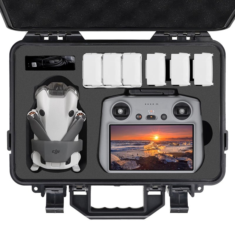 PONYRC Professional Mini 4 Pro Hard Case Waterproof Travel Carrying Case Bag for DJI Mini 43 Pro with RCN2RC 2 Remote Accessories - Image 2