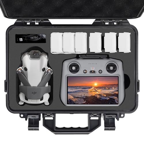 PONYRC Professional Mini 4 Pro Hard Case Waterproof Travel Carrying Case Bag for DJI Mini 43 Pro with RCN2RC 2 Remote Accessories - Image 1