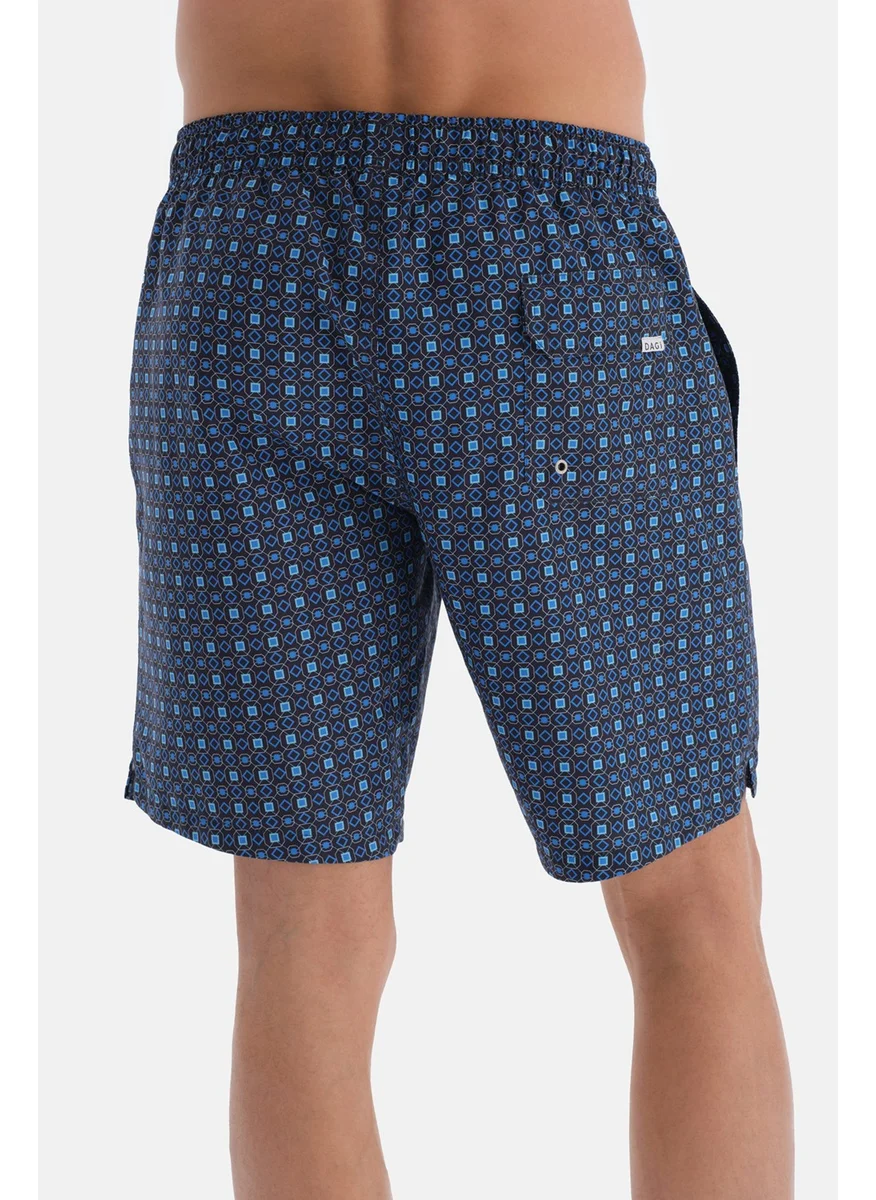 داجي Navy Blue Tie Des. Bermudas
