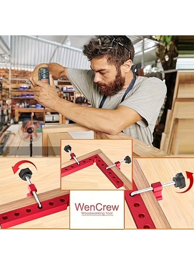 Sakina 90 Degree Positioning Square, 14x14cm Aluminum Alloy Right Angle Clamp with Metric & Imperial Scale, for Woodworking, Cabinet, Drawer, Picture Frame - Image 4