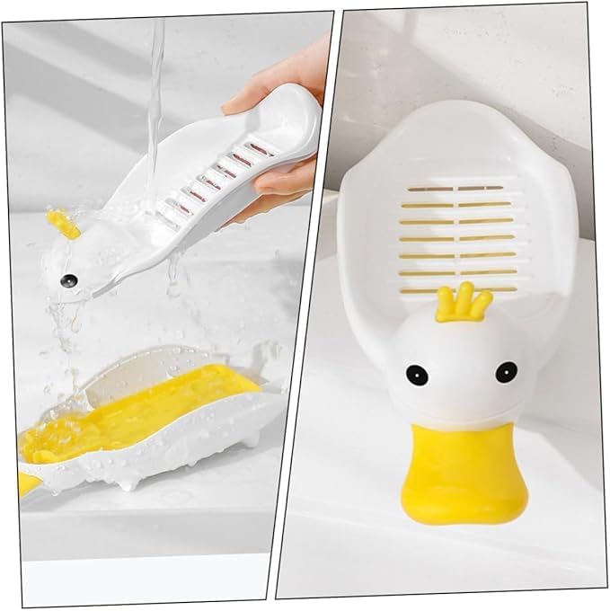 COYRASTH Cute Duck Soap Dish Self Draining Soap Holder Plastic Soap Tray Shower Soap Box Bar Soap Rack for Home Bathroom Tub Kitchen Sink (Multicolor) (Pack of 1) - Image 5