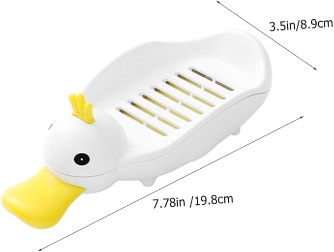 COYRASTH Cute Duck Soap Dish Self Draining Soap Holder Plastic Soap Tray Shower Soap Box Bar Soap Rack for Home Bathroom Tub Kitchen Sink (Multicolor) (Pack of 1) - Image 2