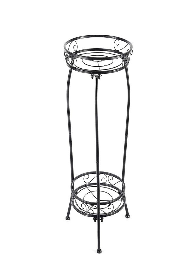 Kavlium Plant Stand Indoor Outdoor，Tall Black Metal Rustproof Stable Plant Stands，2 Tier 27.1 inch Multiple Plant Rack for Planter Corner Garden Living Room & Garden - Image 1