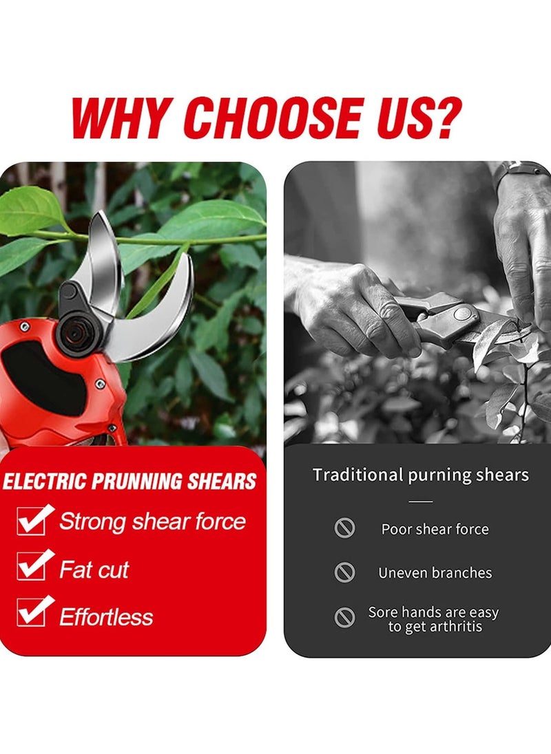 AROAQ - Rechargeable Electric Pruning Shears for Fruit Trees High Branch Cutting Lithium Battery Powered with Extension Pole for Garden Use - Image 1