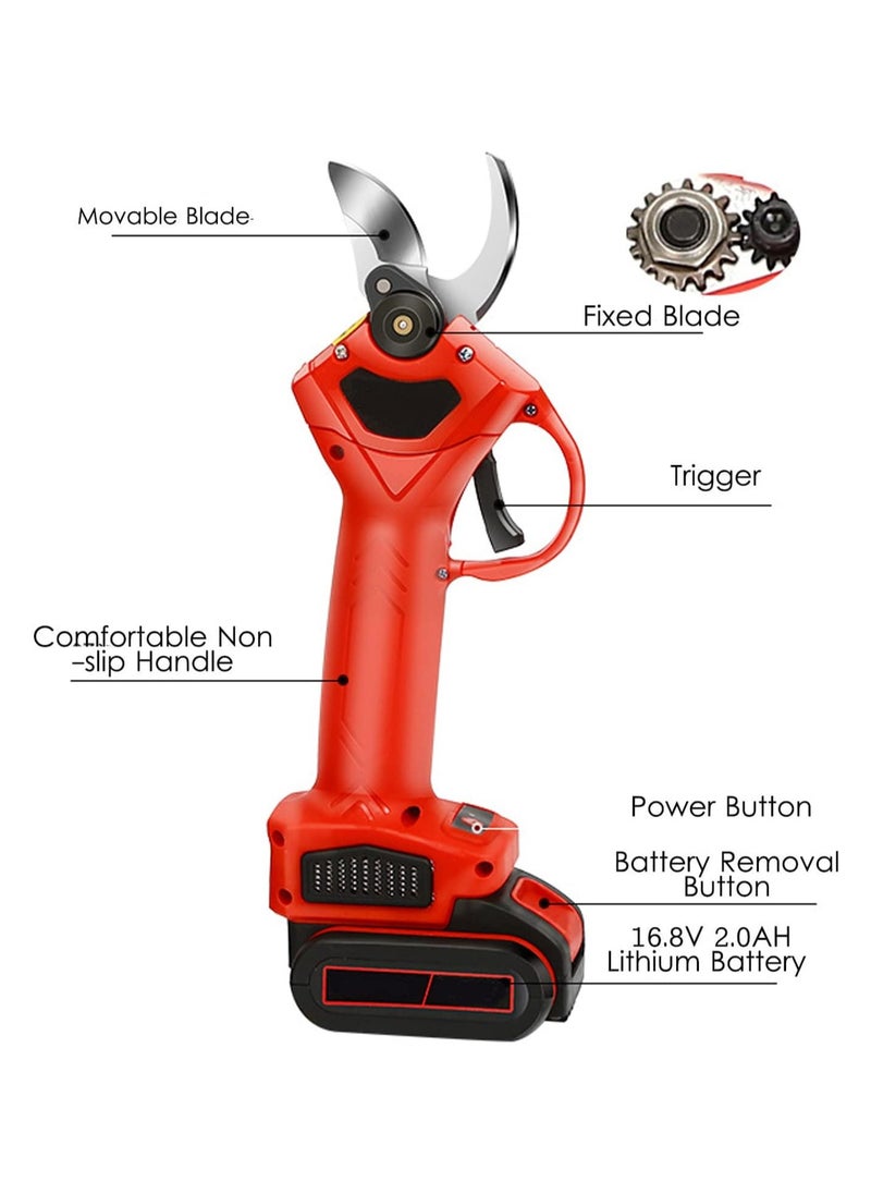 AROAQ - Rechargeable Electric Pruning Shears for Fruit Trees High Branch Cutting Lithium Battery Powered with Extension Pole for Garden Use - Image 1