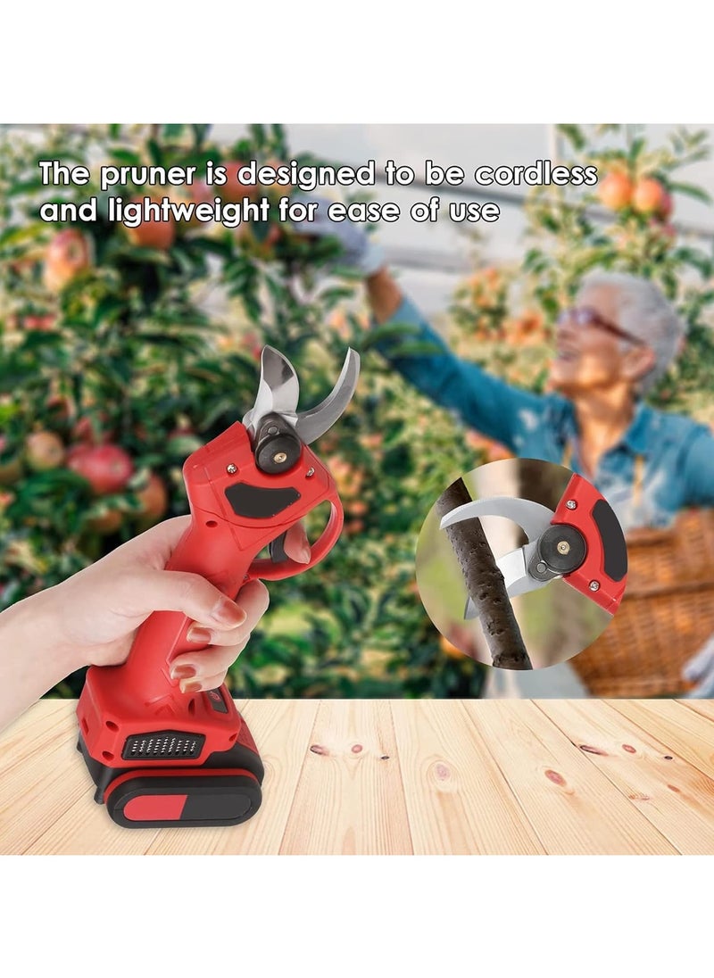 AROAQ - Rechargeable Electric Pruning Shears for Fruit Trees High Branch Cutting Lithium Battery Powered with Extension Pole for Garden Use - Image 1