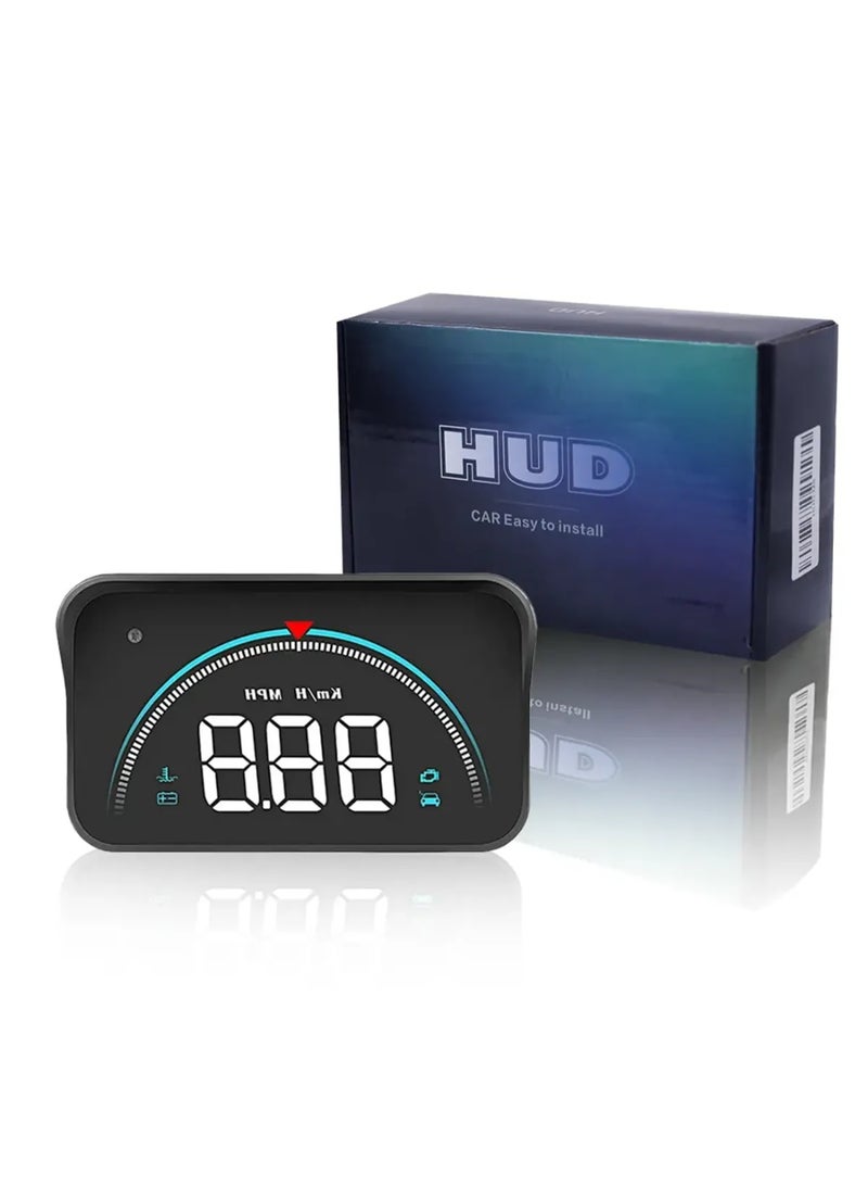 توبيز نظام توبي الجديد M8 HUD Head-up Display متعدد الوظائف للتحذير من السرعة الزائدة للسيارات والشاحنات المزودة بنظام OBD II أو EUOBD - HUD M8 - Image 1