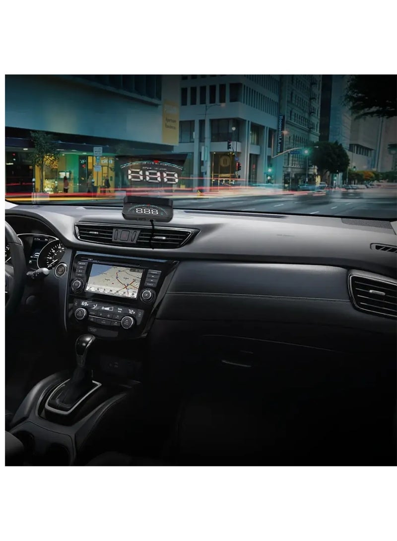 توبيز نظام توبي الجديد M8 HUD Head-up Display متعدد الوظائف للتحذير من السرعة الزائدة للسيارات والشاحنات المزودة بنظام OBD II أو EUOBD - HUD M8 - Image 5