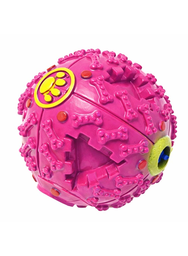 Foodie Puppies Pink Dog Treat Squeaky Dispenser Ball Small Size