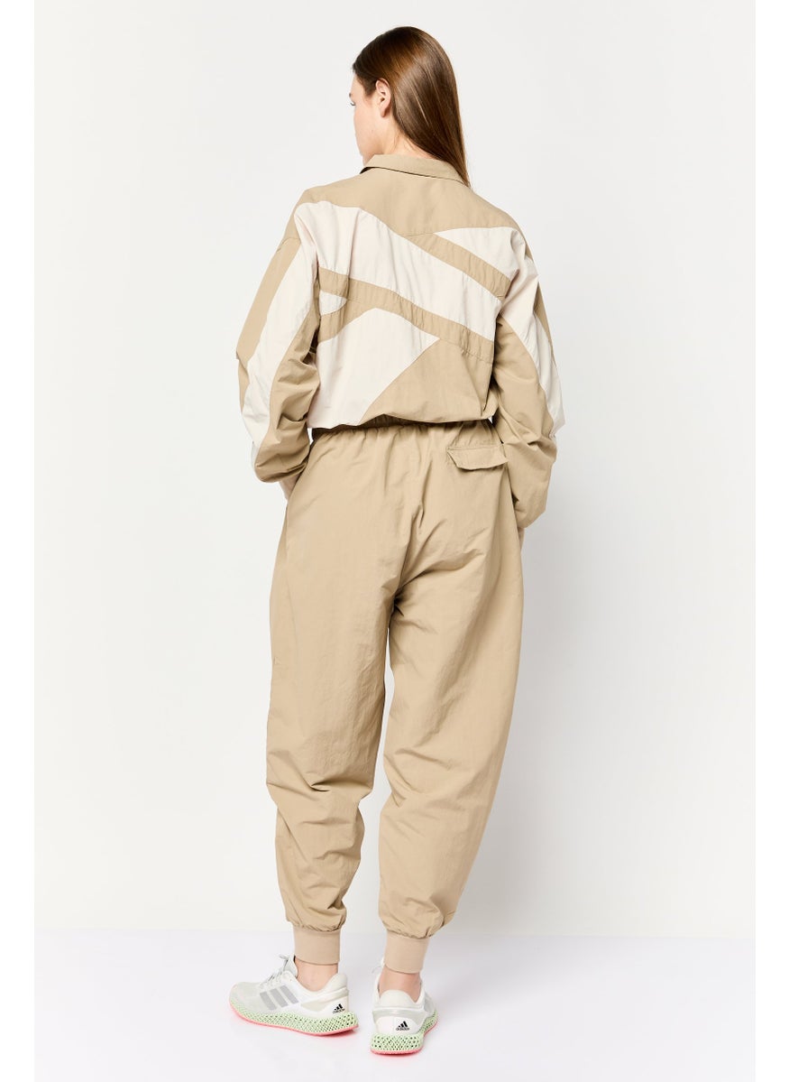 Reebok Women Sportswear Fit Long Sleeve Training Playsuits, Dark Tan  - Image 3