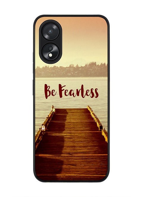 Rugged Black Edge case for Oppo A18 / Oppo A38, Slim fit Soft Case Flexible Rubber Edges Anti Drop TPU Gel Thin Cover - Be Fearless