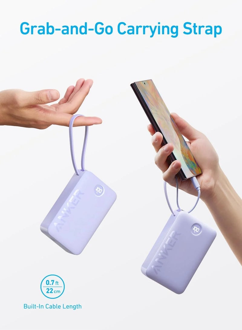 باور بانك Anker 335 بسعة 20000 مللي أمبير في الساعة وكابل USB-C مدمج بقوة 22.5 وات - Image 4