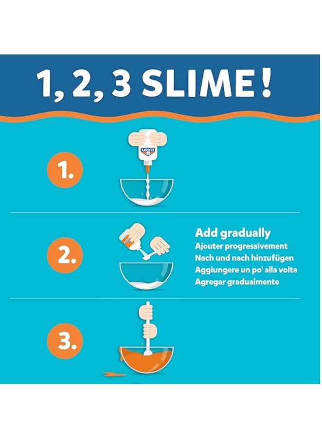 إلميرز مجموعة أدوات غراء السلايم للمبتدئين من إلمر، غراء شفاف، أقلام غراء لامعة ومحلول تنشيط السلايم السائل السحري، عدد 8 - Image 4