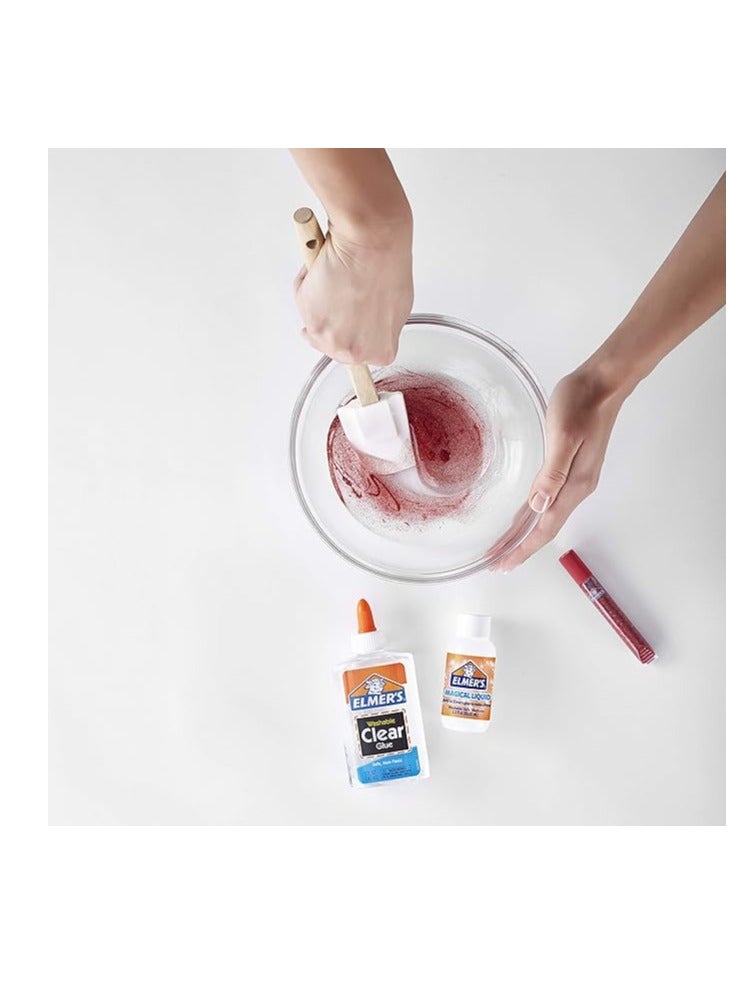 إلميرز مجموعة أدوات غراء السلايم للمبتدئين من إلمر، غراء شفاف، أقلام غراء لامعة ومحلول تنشيط السلايم السائل السحري، عدد 8 - Image 5