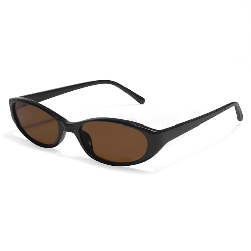 GUVIVI Retro Oval Sunglasses for Women 2026 90s Small Chic Cat Eye Sun Glasses Sunnies Lightweight Shades - Image 1