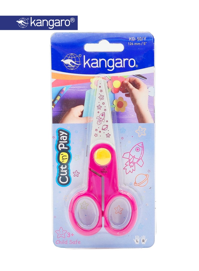 Kangaro Kids Safety Scissors 5 Inch 126mm Plastic Blade - Image 2